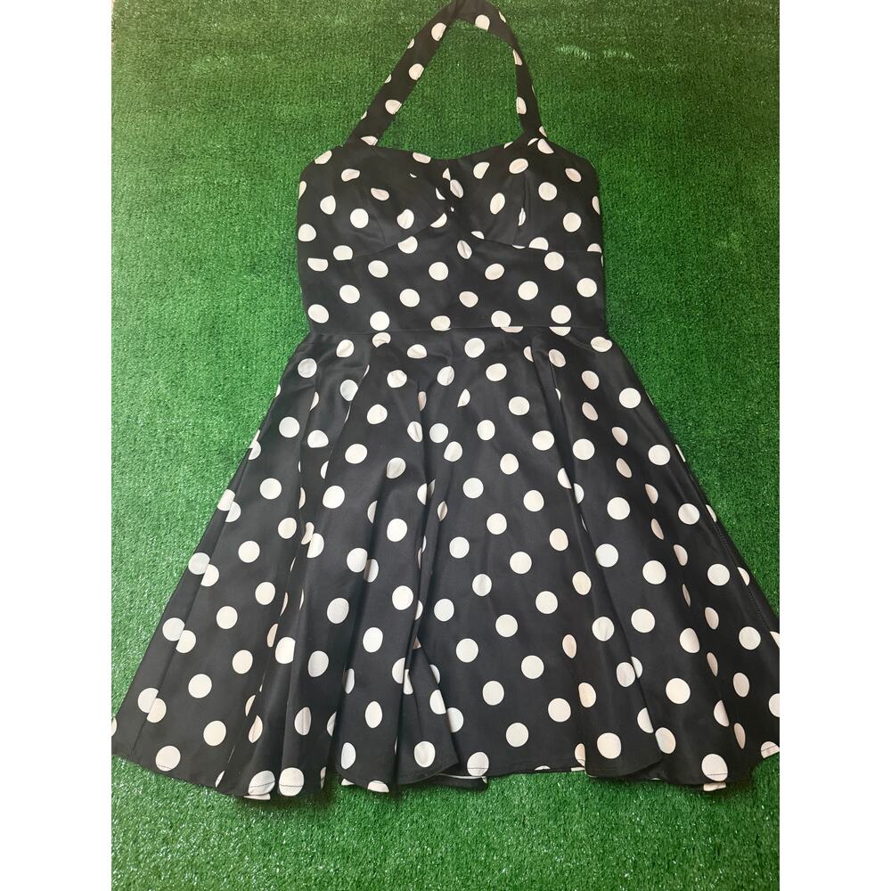 Ixia for Modcloth Traveling Cupcake Polka Dot Retro Rockabilly Dress Size M - Picture 2 of 12